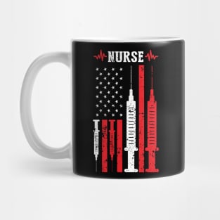 American Flag Nurse Art | Nurse 4th of July Gift Mug